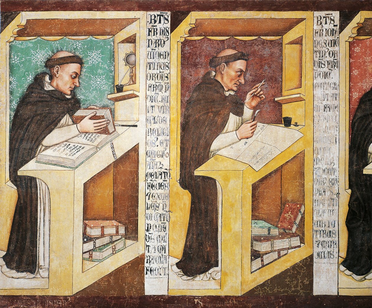 Bruder Isnardo von Vicenza, von Tommaso da Modena, Fresko, Bischöfliches Seminar, Kapitelhaus der Dominikaner, Treviso von Tomaso da (late 15th century) Modena