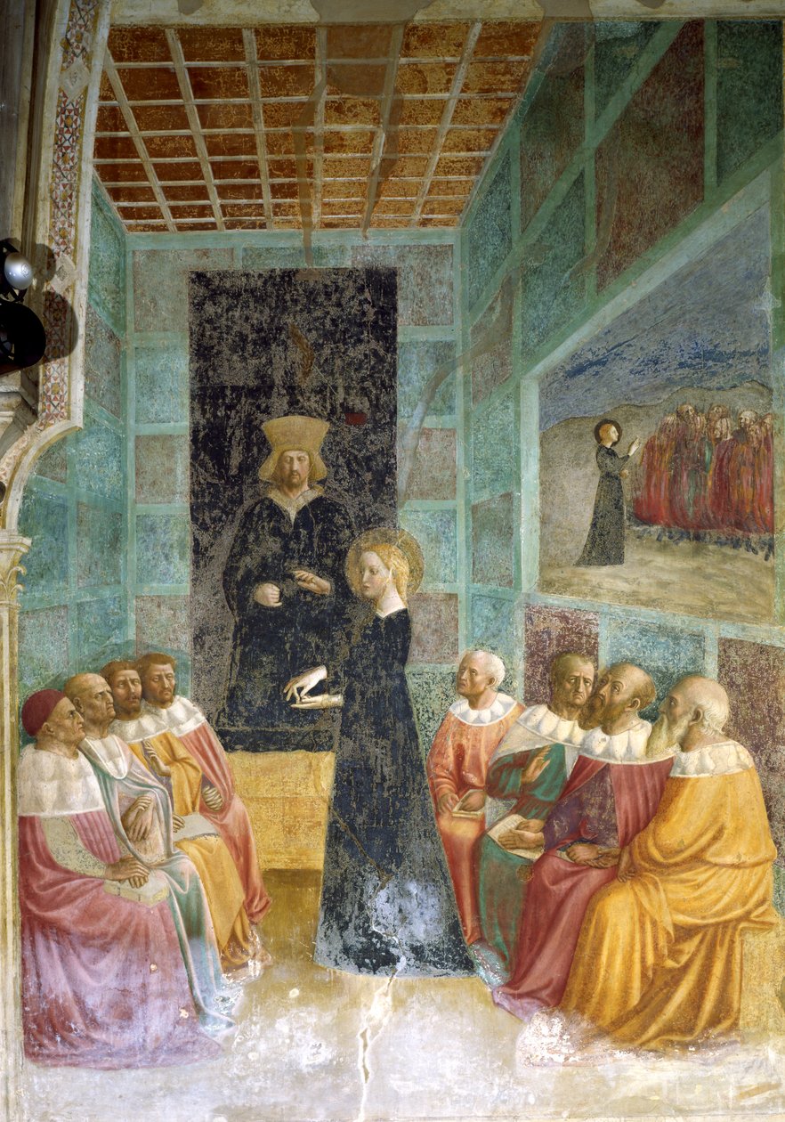 Der Streit der Heiligen Katharina von Tommaso Masolino da Panicale