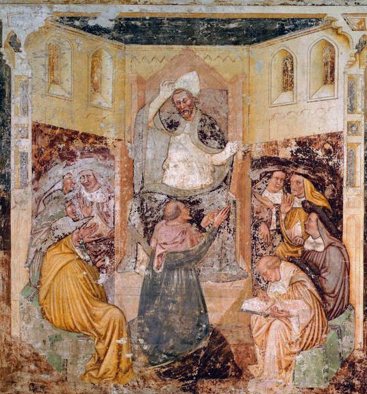 Die Abdankung des Papstes, aus dem Leben der Heiligen Ursula von Tommaso da Modena Tommaso da Modena