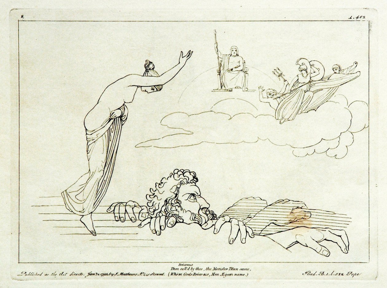 (2) Flaxman Ilias 1793, gestochen 1795, 185 x 251 mm von Tommaso Piroli