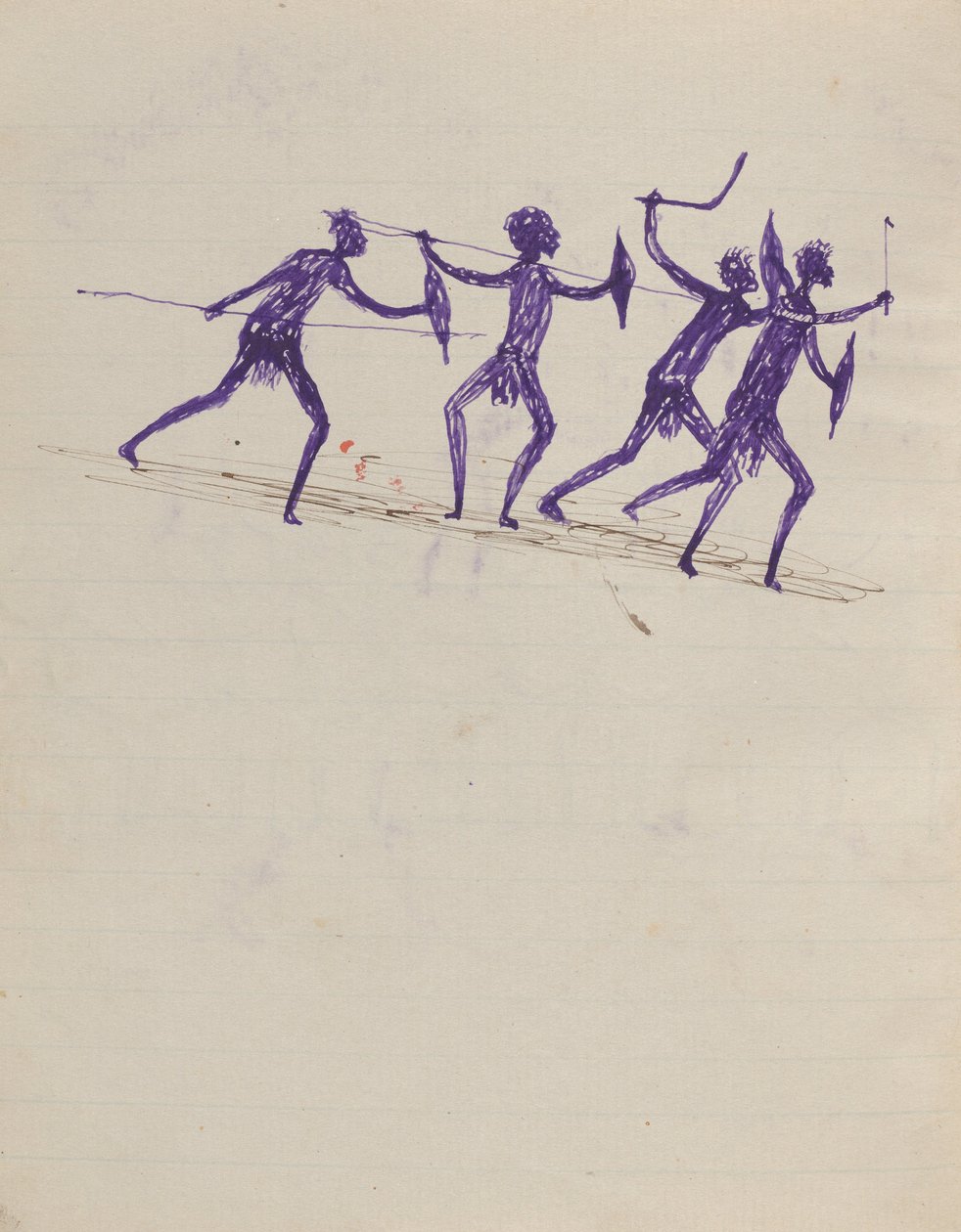 Kwatkwat Volk - (Aborigines mit Waffen) Skizzenbuch hauptsächlich über Aktivitäten von Aborigines und Weißen von Tommy McRae