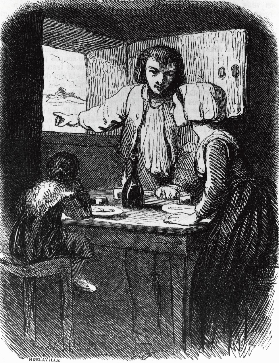 Illustration für Der Teufelsteich von Tony Johannot