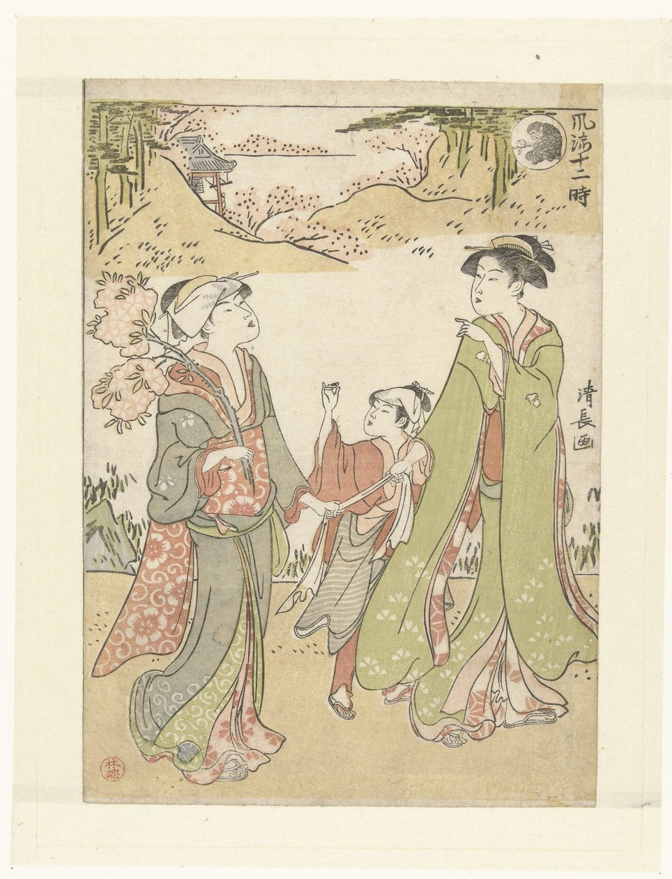 Die Stunde des Affen von Torii Kiyonaga