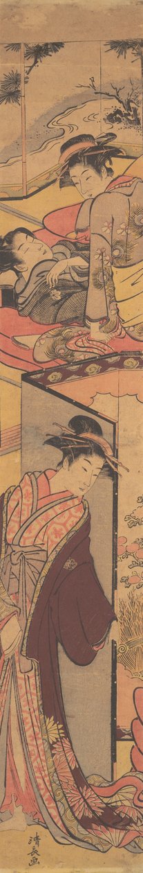 In einem Lusthaus, spätes 18. Jahrhundert von Torii Kiyonaga