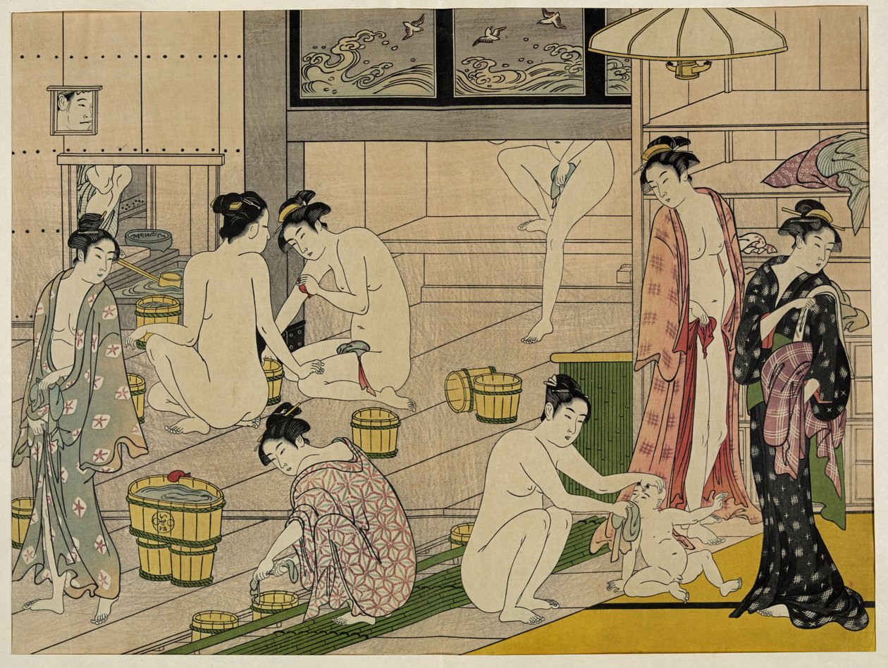 Kiyonaga Badehaus Frauen von Torii Kiyonaga
