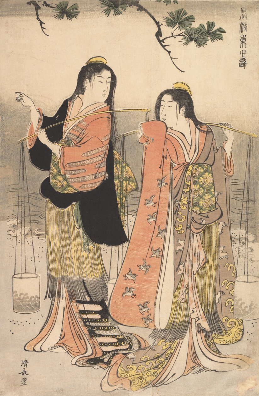 Die Salzmädchen von Suma Shiokumi, Suma, 1783 von Torii Kiyonaga
