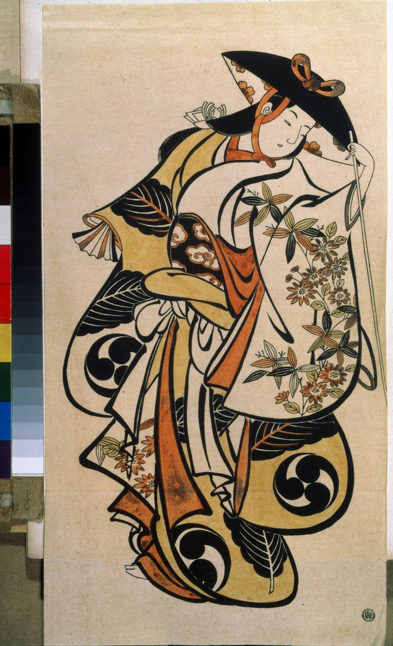 Männlicher Schauspieler in Frauenrolle von Torii Kiyonobu I