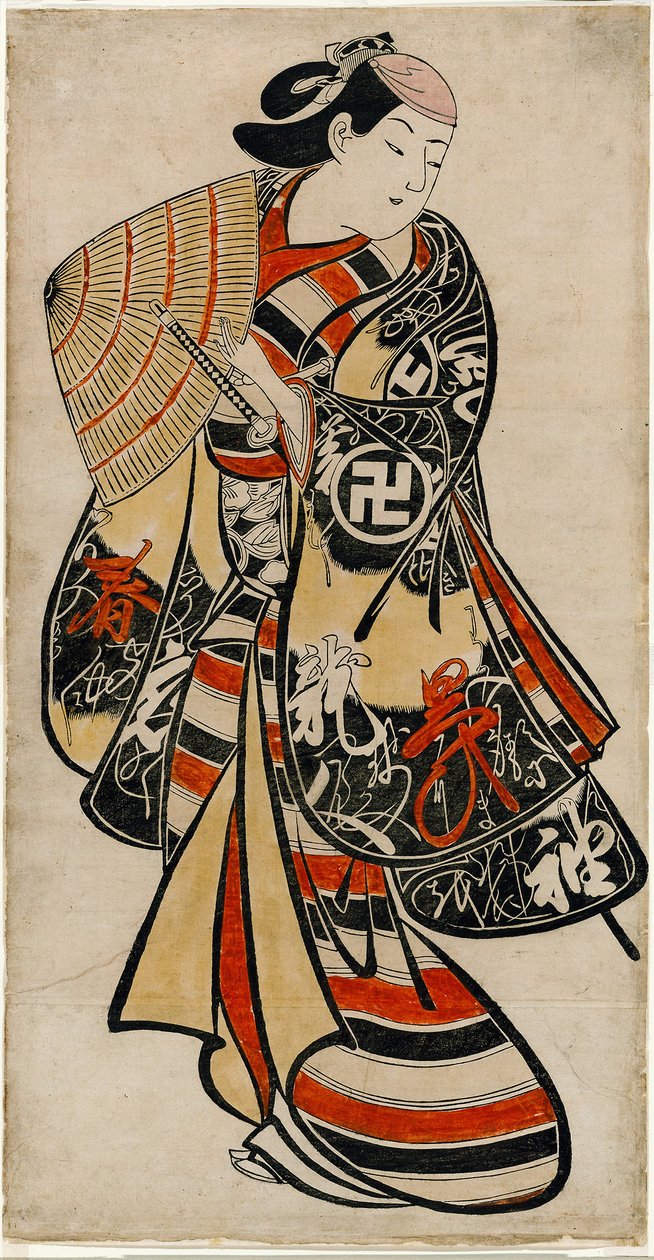 Der Schauspieler Takii Hannosuke als verweichlichter Jugendlicher, um 1707 von Torii Kiyonobu I