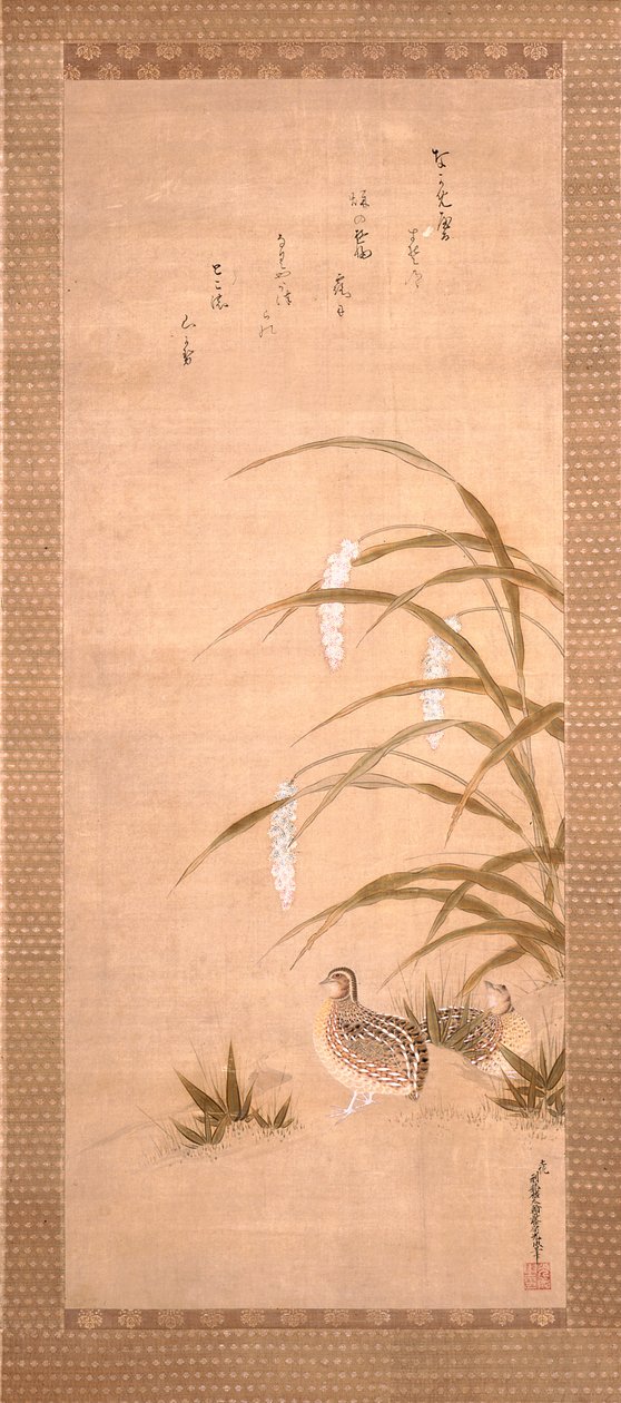 Wachtel und Hirse von Tosa Mitsunari