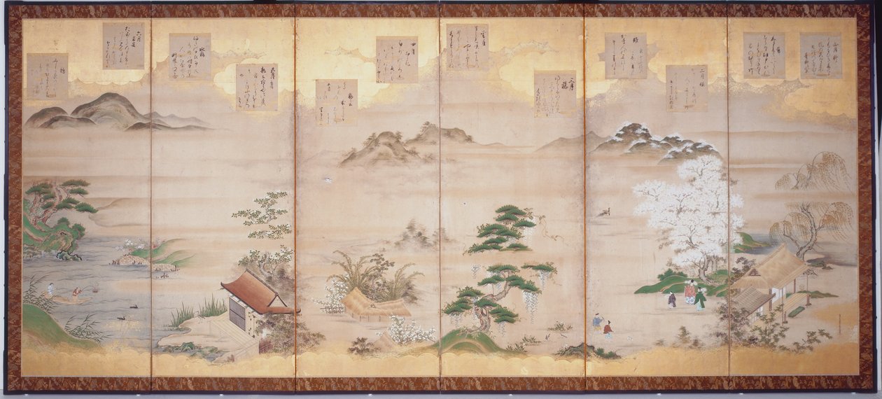Teikas Gedichte für die zwölf Monate von Tosa Mitsunari