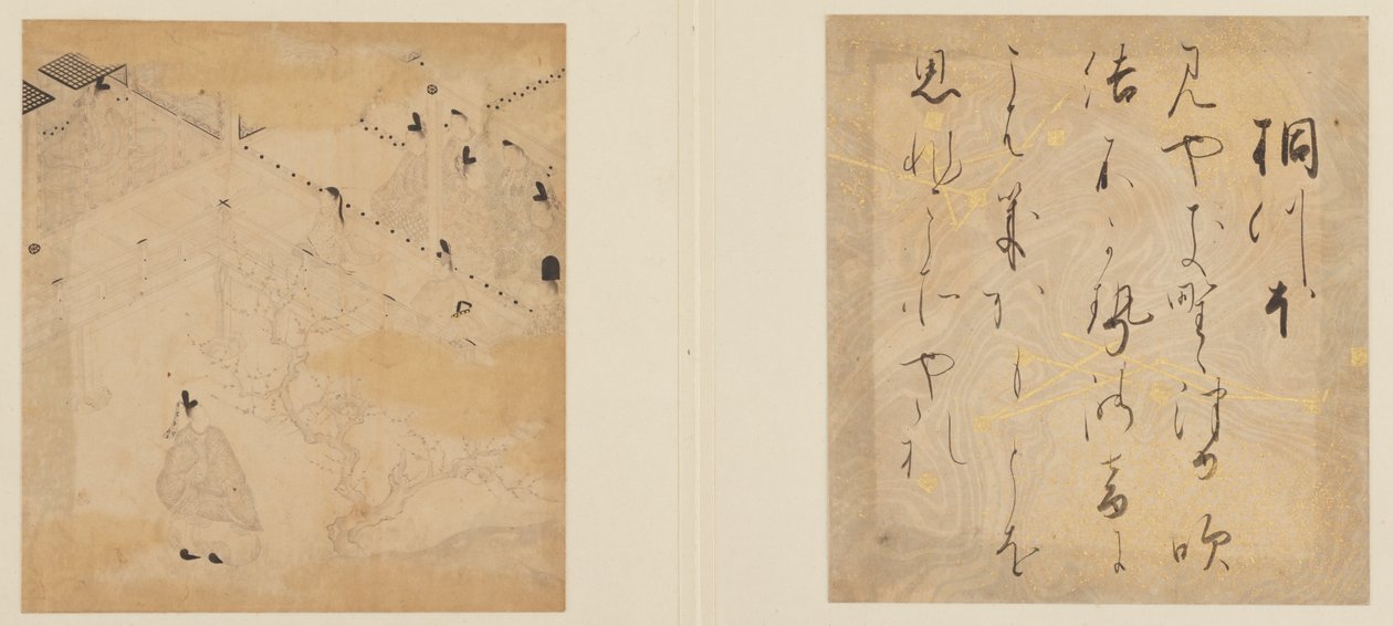 Die Geschichte von Genji, Edo-Periode, frühes 17. Jahrhundert von Tosa Mitsunori