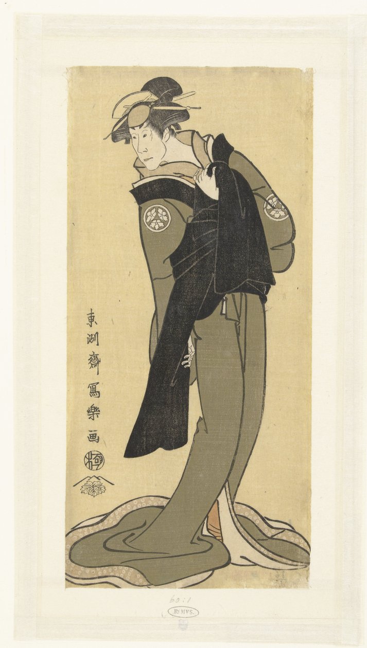 Porträt von Osagawa Tsuneyo II in Frauenrolle von Toshusai Sharaku