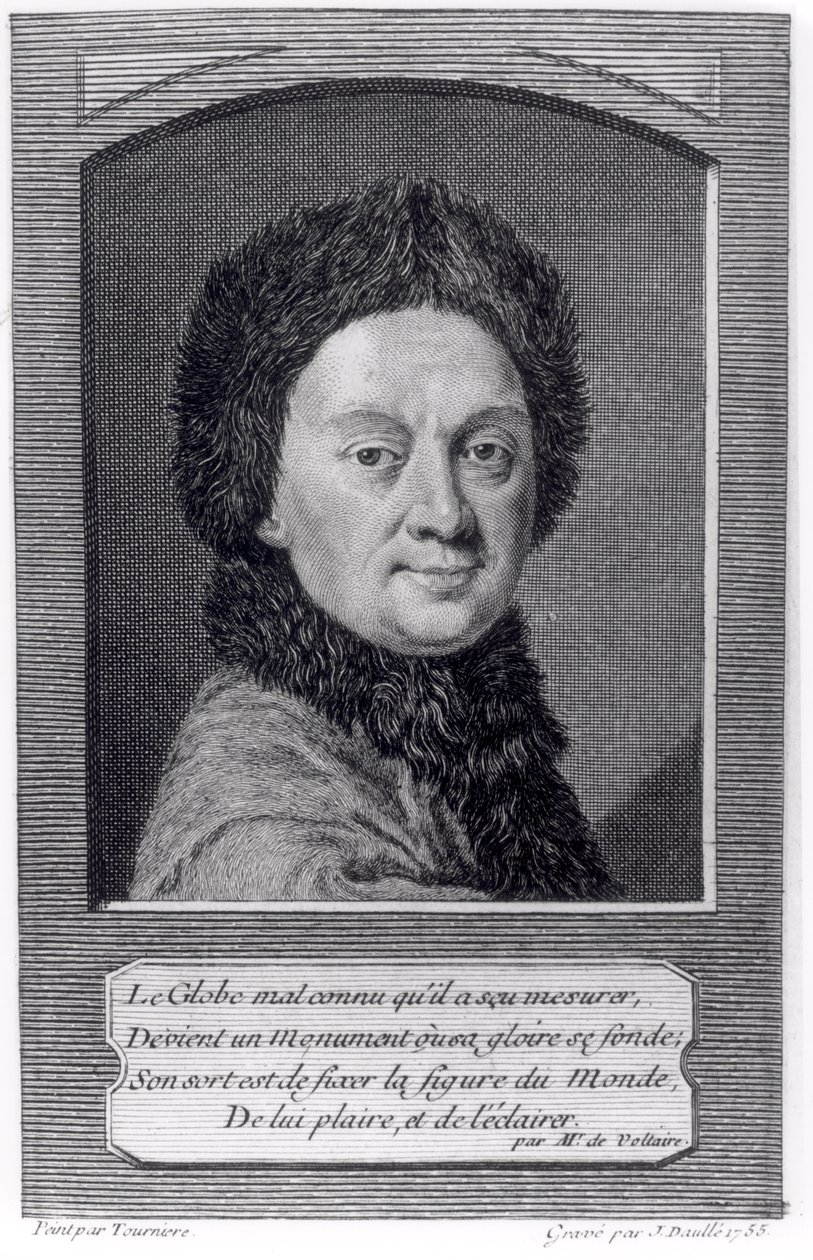 Pierre Louis Moreau de Maupertuis (1698-1759) graviert von John Daulle (1703-63) 1755 von Tourniere