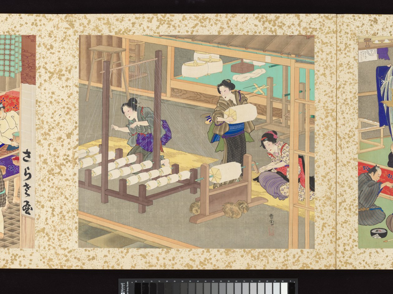 Handwerker, Schönheiten und jährliche Ereignisse von Toyohara Kunichika