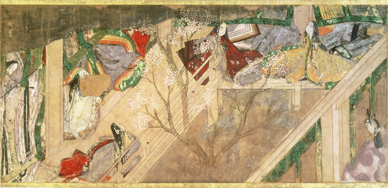 Die Geschichte von Genji (Genji Monogatari), 10. Jahrhundert Roman über das romantische Leben von Prinz Genji, Illustration von Hikokuni Tokugawa II (fl.1821-24), veröffentlicht im 19. Jahrhundert von Toyokawa Hikokuni