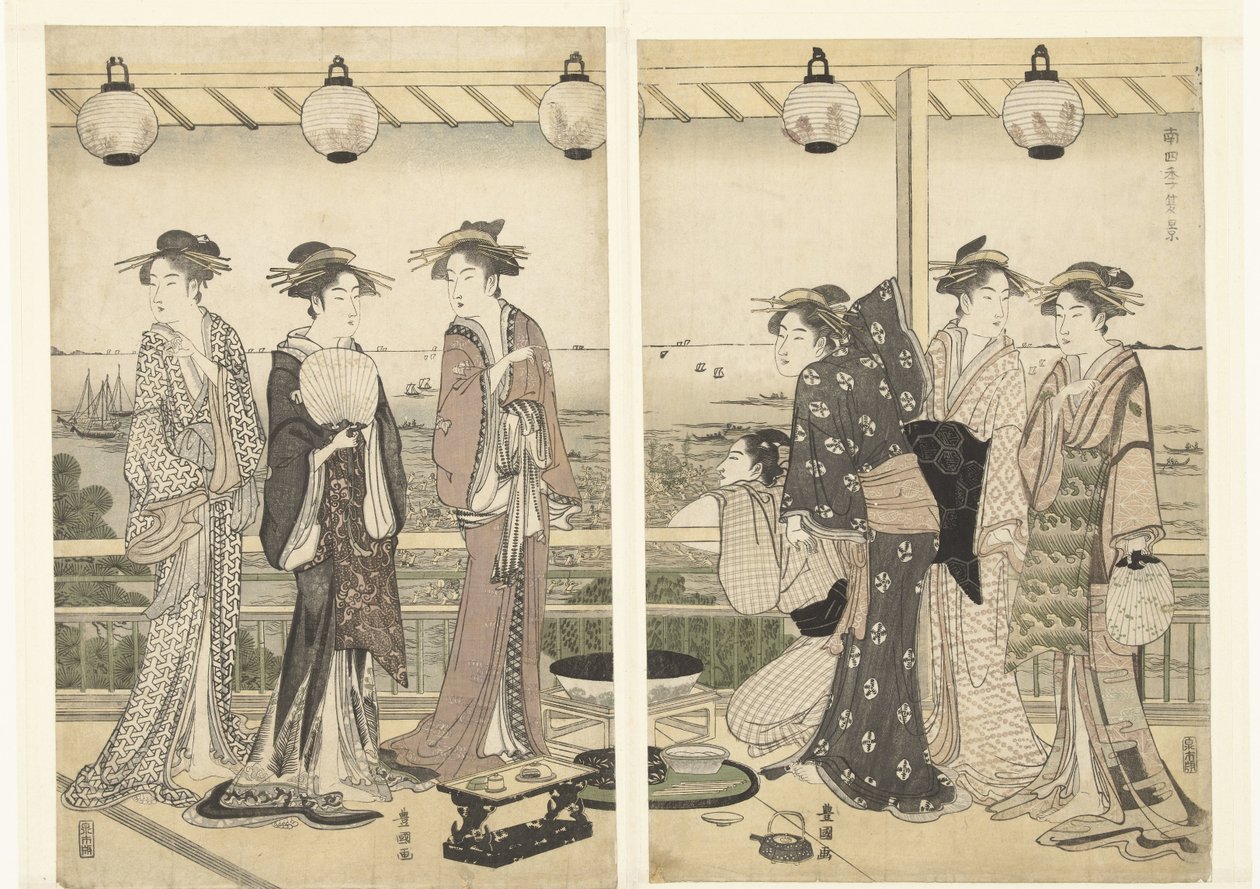 Sommerszene von Toyokuni (II) , Utagawa