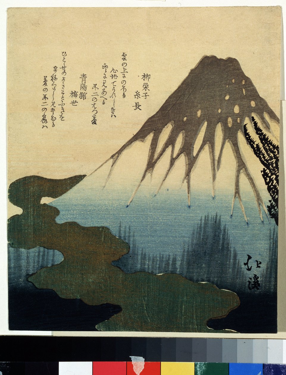 Der Berg Fuji im Schnee von Toyota Hokkei