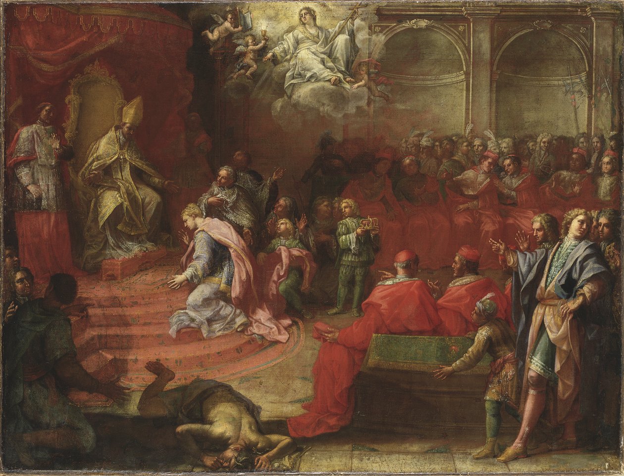 Alexander VII. und Königin Kristina, ca. 1655 von TrevisaniFrancesco
