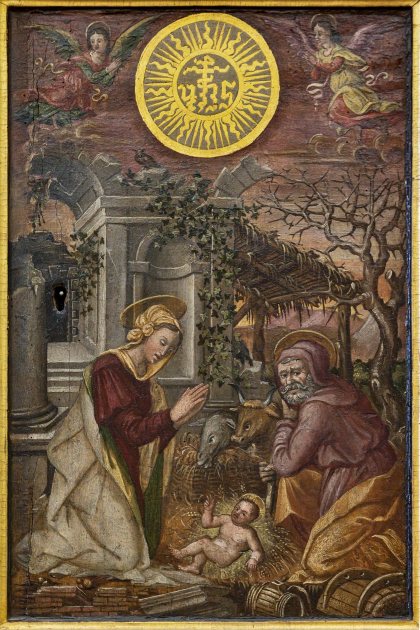 Geburt Jesu, Tür eines Ziboriums, erste Hälfte des 16. Jahrhunderts von Tuscan School