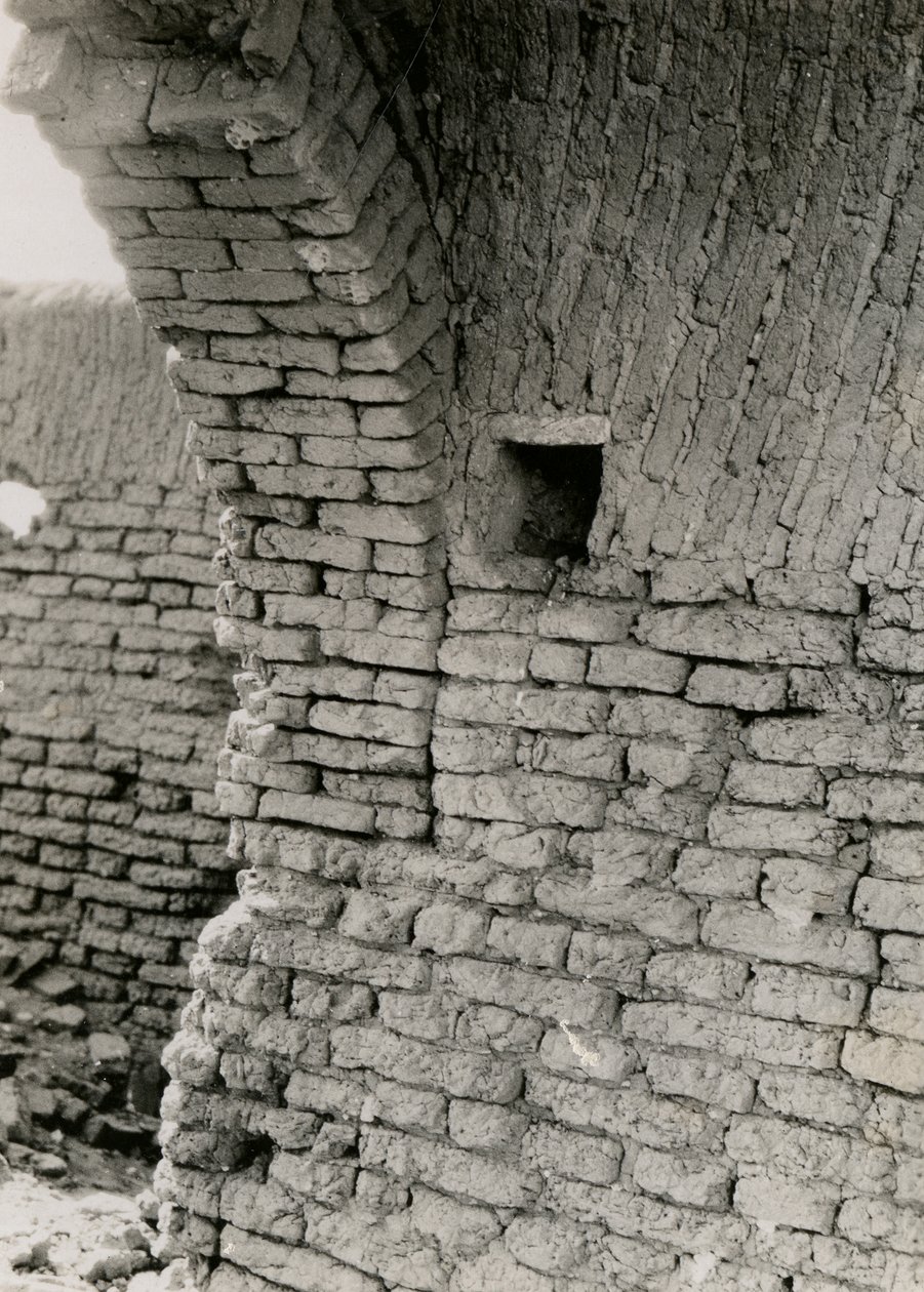 Ruinen einer Kirche in der Wüste, Detail des Pendentifs für die Kuppel, Adindan, Ägypten, Fotografie von Ugo Monneret de Villard von Ugo Monneret de Villard