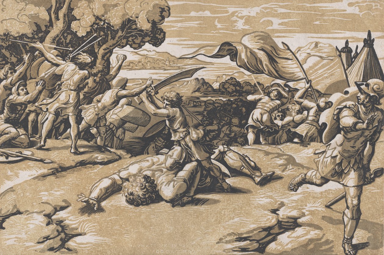 David und Goliath von Ugo da Carpi