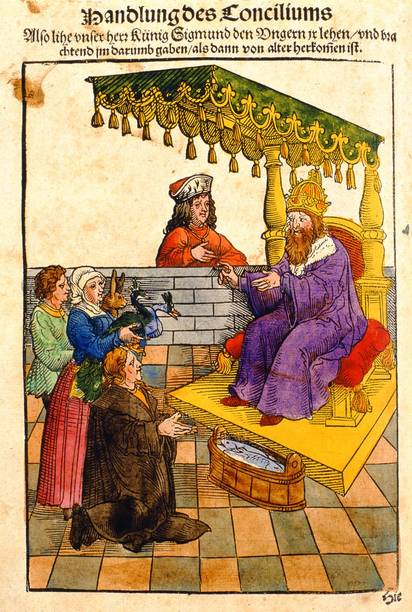 Sigismund erfüllt seine feudalen Pflichten beim Konzil von Konstanz, aus 
