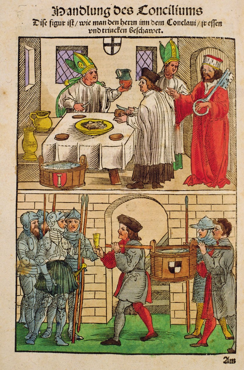 Wie das Brot und der Wein während des Konzils von Konstanz an das Volk verteilt wurden, aus 