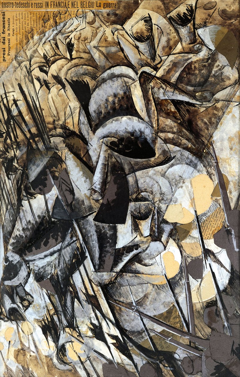 Die Attacke der Lanzenreiter, Mailand, Italien von Umberto Boccioni