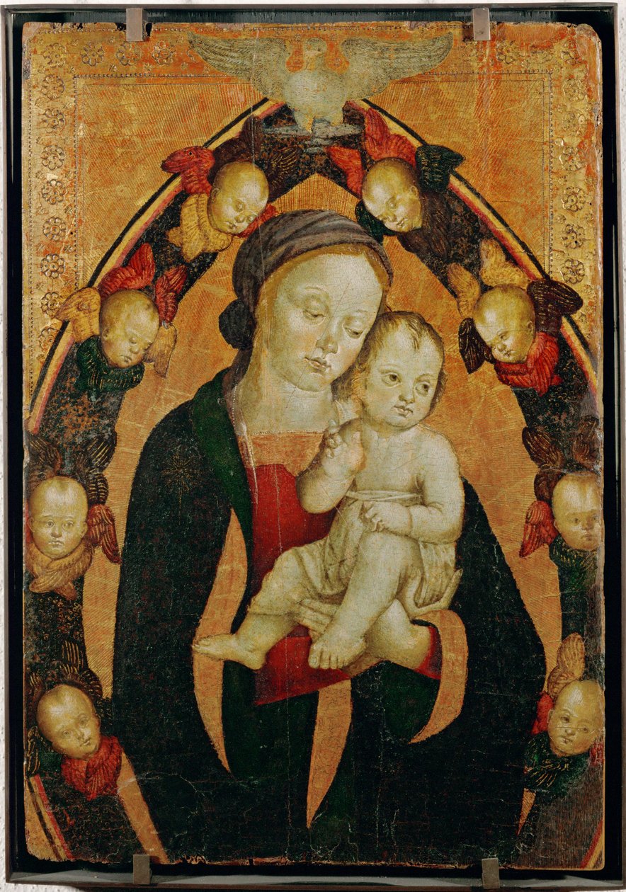 Jungfrau und Kind in einer Herrlichkeit von Seraphim von Umbrian School