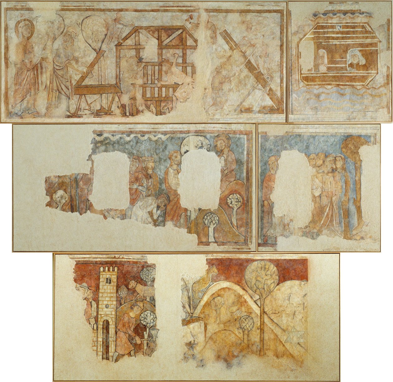 Wandmalereien mit Szenen aus dem Alten Testament von Unbekannt Unbekannt