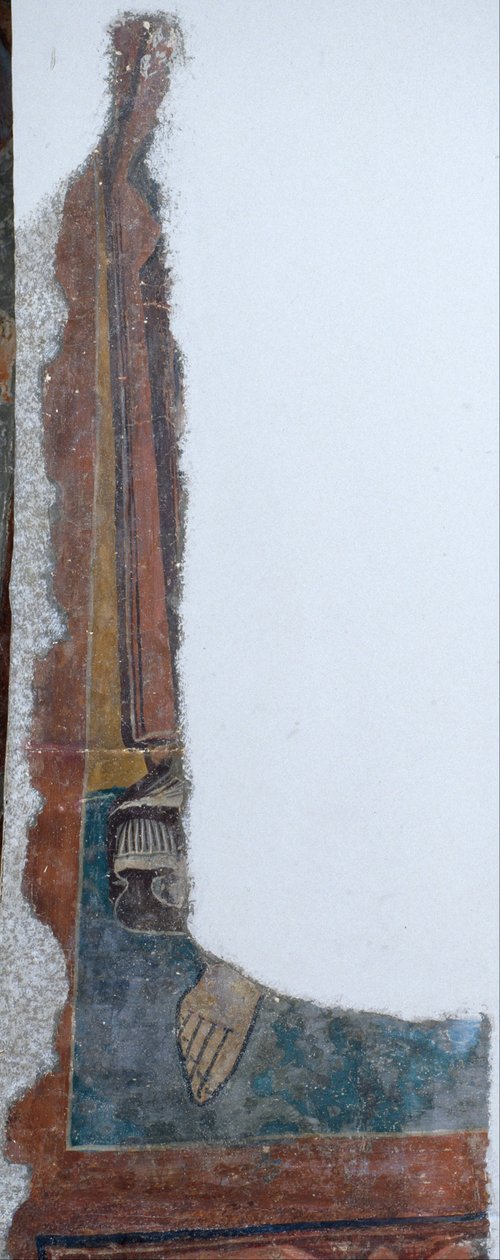 Überreste einer Figur aus Santa Maria de Taüll von Unbekannt Unbekannt