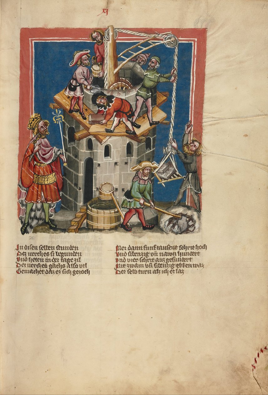 Der Bau des Turms von Babel von Unbekannt Unbekannt