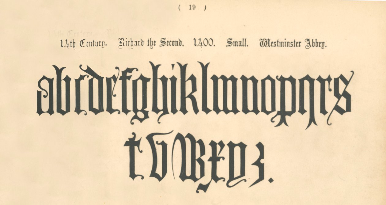 14. Jahrhundert. Richard der Zweite. 1400. Klein. Westminster Abbey, 1862 von Unbekannt