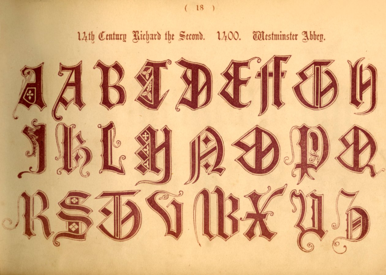 14. Jahrhundert. Richard der Zweite. 1400. Westminster Abbey, 1862 von Unbekannt