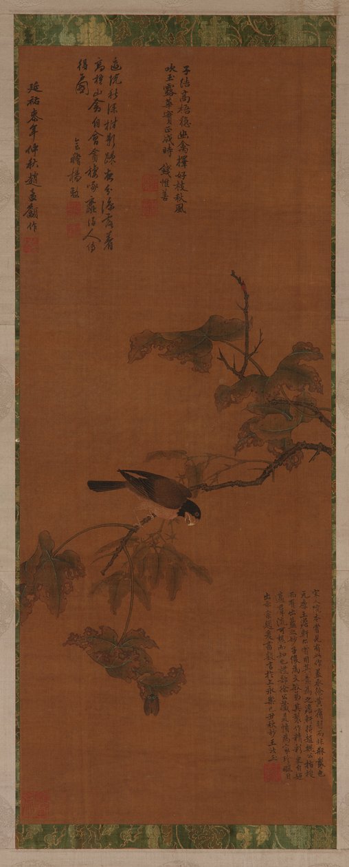 Ein Vogel auf einem belaubten Zweig, Ming-Dynastie, 16.-17. Jahrhundert von Unbekannt