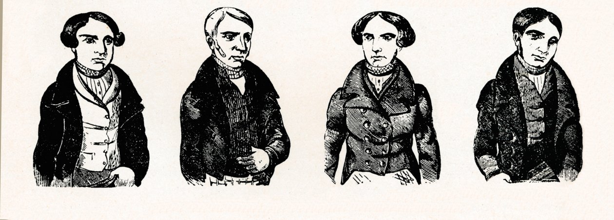 Ein zeitgenössischer Eindruck der Tolpuddle-Märtyrer, 1838, 1934 von Unbekannt