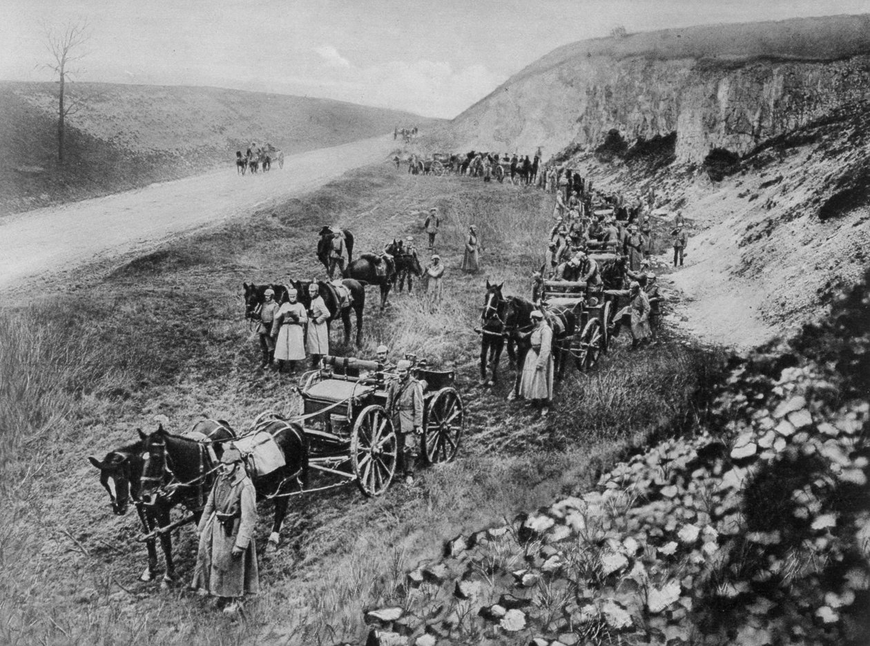Eine deutsche Maschinengewehreinheit, Erster Weltkrieg, 1915 von Unbekannt