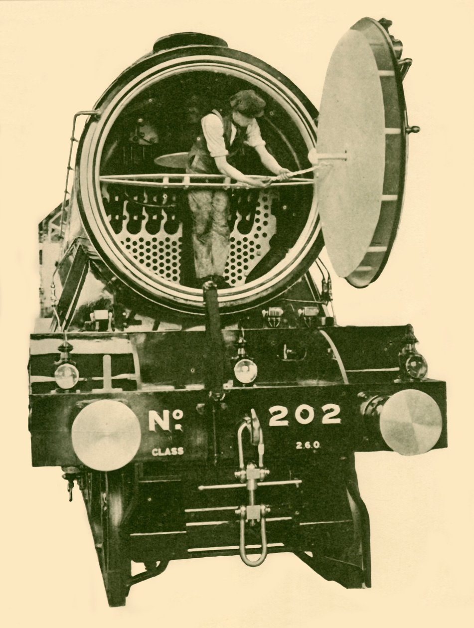 Eine London und North Eastern gemischte Lokomotive mit geöffnetem Rauchkasten, um 1930 von Unbekannt