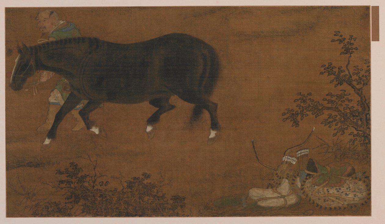 Ein Tartar, sein Pferd und seine Ausrüstung, Ming-Dynastie, 1368-1644 von Unbekannt
