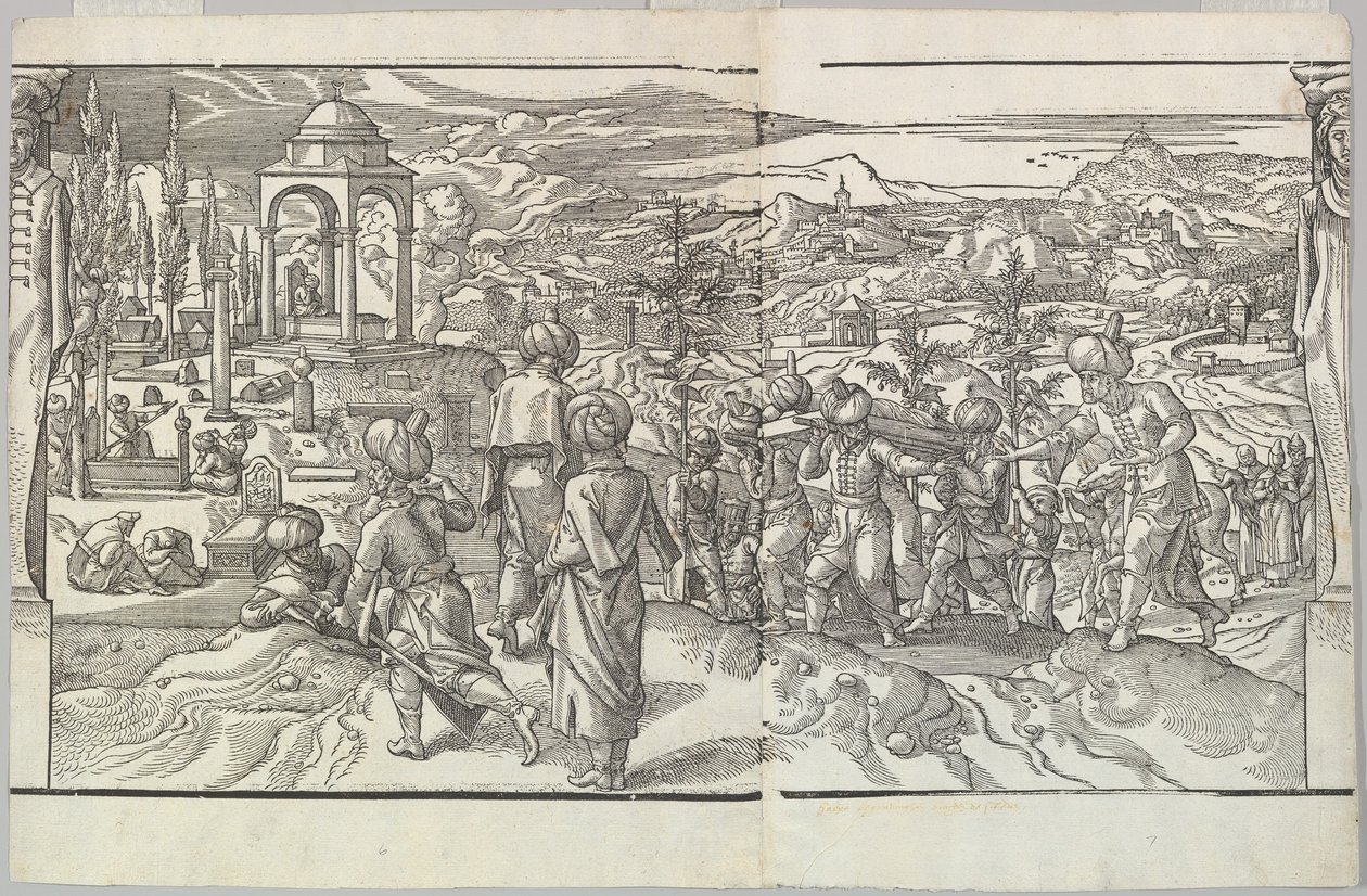 Eine türkische Beerdigung aus dem Fries Ces Moeurs et fachons de faire de Turcz Customs and Fas, 1553 von Unbekannt
