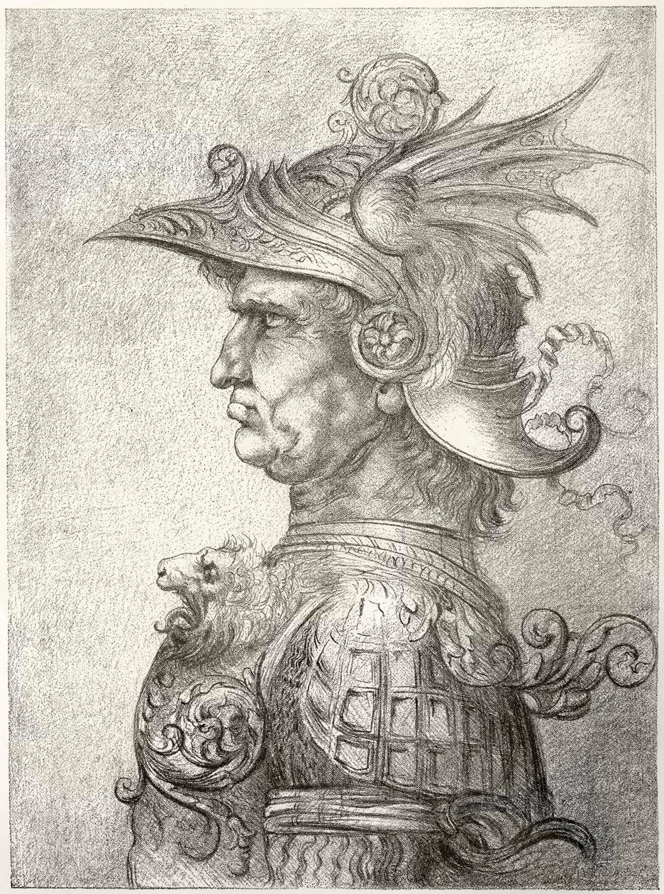 Büste eines Kriegers im Profil, 1882 von Unbekannt