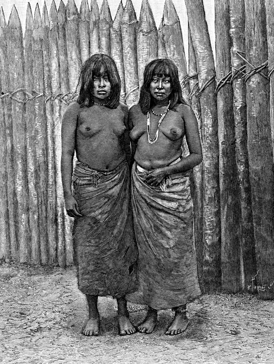 Ein paar Gran Chaco Indianerinnen, Südamerika, 1895 von Unbekannt