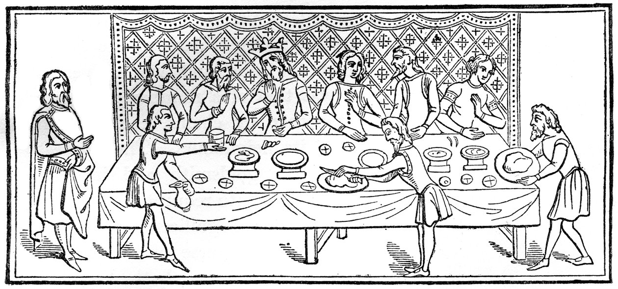 Ein König beim Abendessen, 1910 von Unbekannt