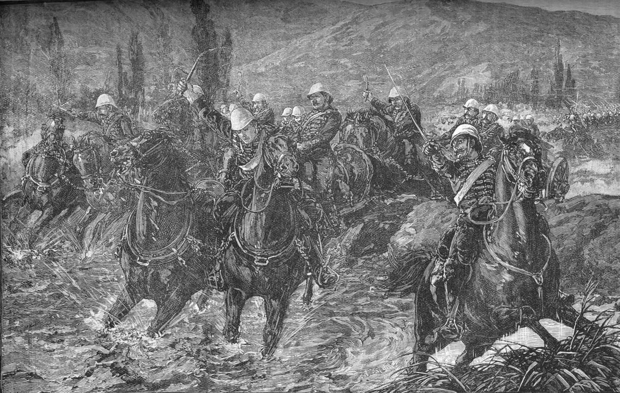 Aktion im Chardeh-Tal, 11. Dez. 1879, Versuch, die Kanonen zu retten, 1879, ca. 1880 von Unbekannt