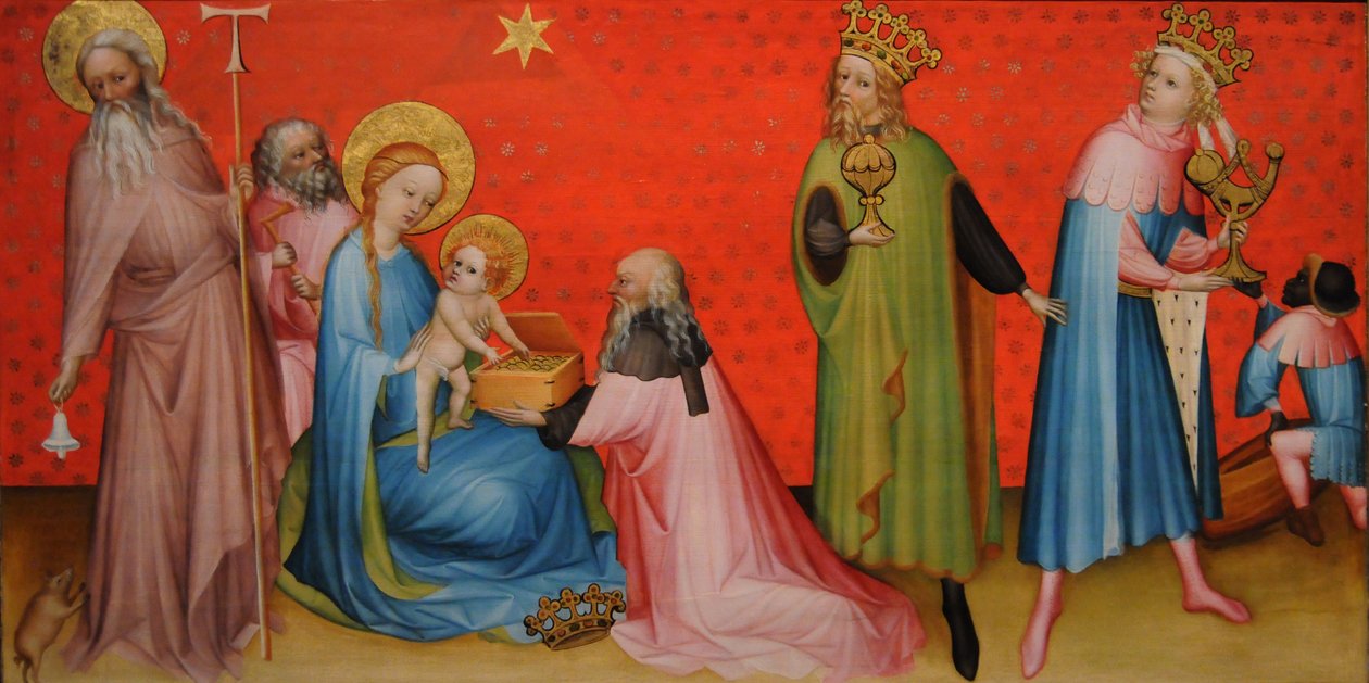 Anbetung der Heiligen Drei Könige mit dem Heiligen Antonius Abt von Unbekannt