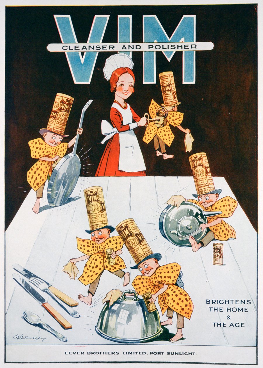 Werbung für Vim Reiniger und Politur, 1919 von Unbekannt