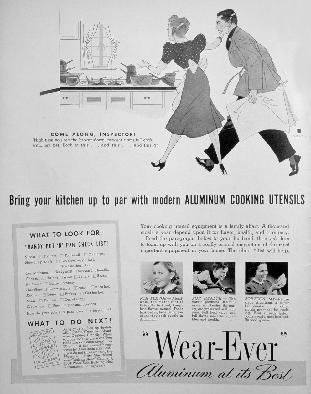 Werbung für Wear-Ever Aluminium-Küchenutensilien von Unbekannt