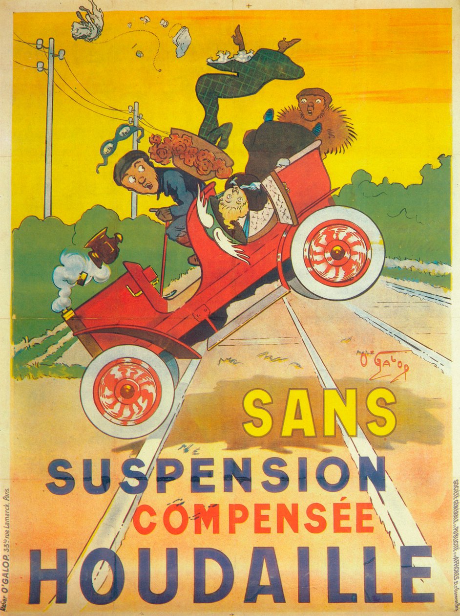 Werbung für Houdaille-Autoaufhängung, ca. 1900 von Unbekannt