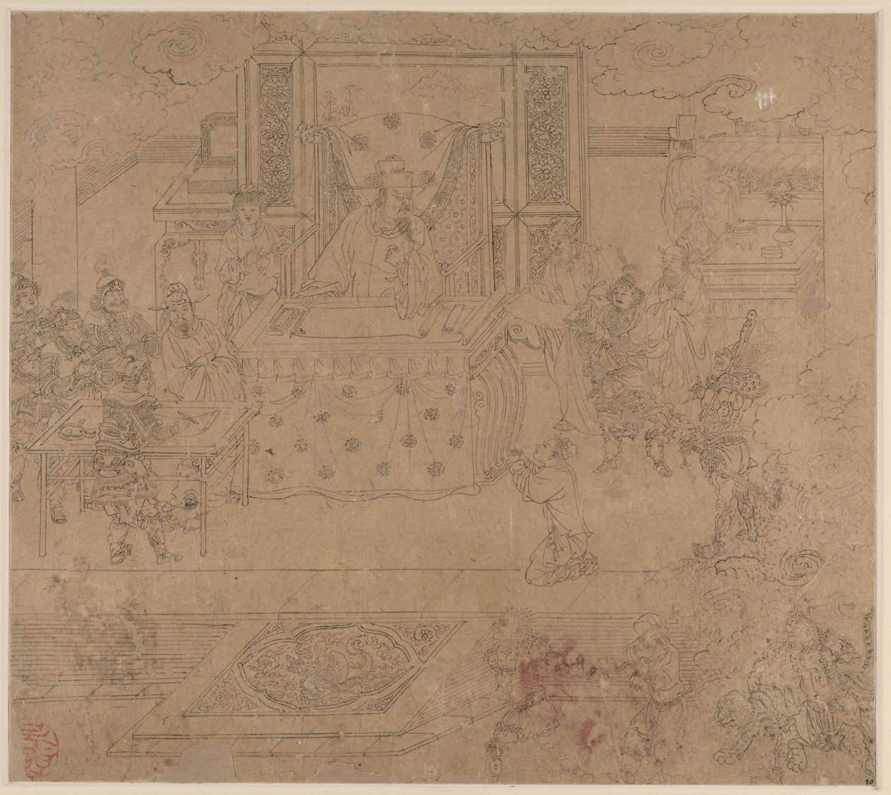Album von daoistischen und buddhistischen Themen: Könige der Hölle: Blatt 30, 1200er von Unbekannt