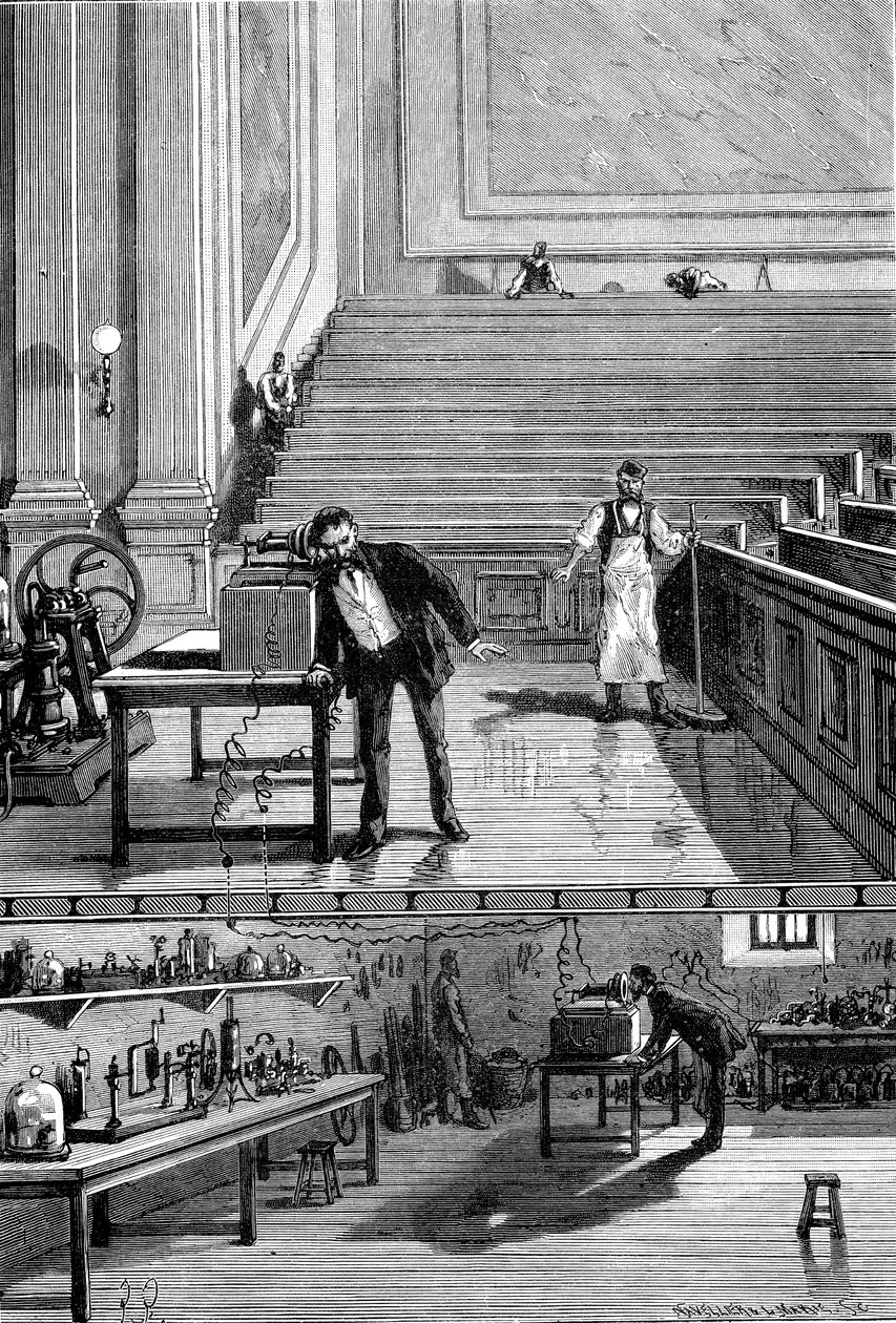 Alexander Graham Bell 1847-1922, schottisch-amerikanischer Erfinder, 1883 von Unbekannt